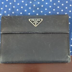 Prada Black Leather Men's Wallet